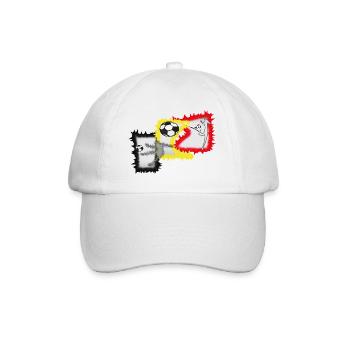Kicker Fußball Stürmer  - Baseballkappe - Weiß/Weiß - Vorne