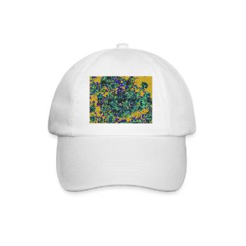 Fleurs néon Décor floral psychédélique - Casquette classique - blanc/blanc - Devant