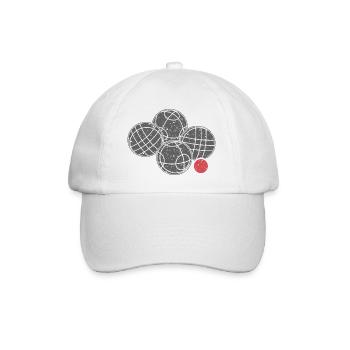 Boccia and petanque bocce balls - Baseball Cap - white/white - Front