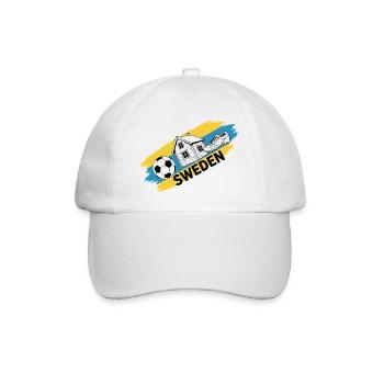 Suède Football Maillot Supporter Sweden Soccer - Casquette classique - blanc/blanc - Devant