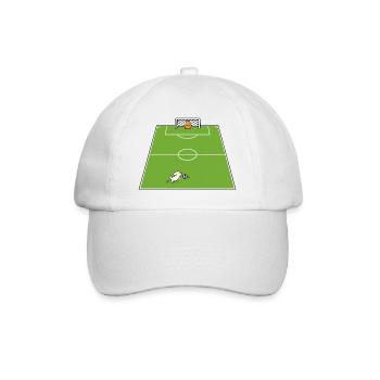 Fußballplatz mit Hund und Capybara T-Shirt - Baseballkappe - Weiß/Weiß - Vorne
