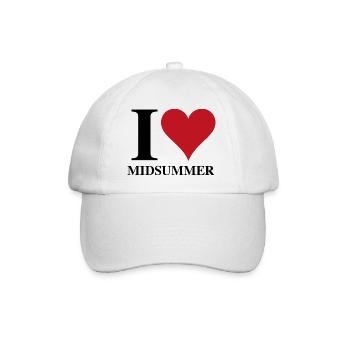 Ich Mittsommer ♥ - Baseballkappe - Weiß/Weiß - Vorne
