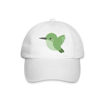 Green Hummingbird Minimal - Baseball Cap - white/white - Front