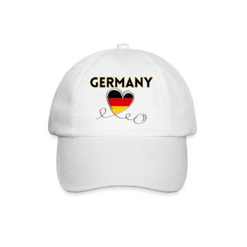 Germany German Football Soccer Ball Travel Retro - Casquette classique - blanc/blanc - Devant