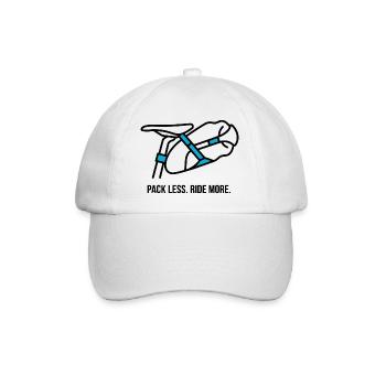 Moins de sac roule Plus de vélo Tee - Casquette classique - blanc/blanc - Devant