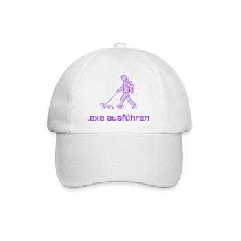 Exe Ausführen Lila - Baseballkappe - Weiß/Weiß - Vorne