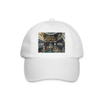 Byzantine Mosaic of the Hagia - Baseball Cap - white/white - Front