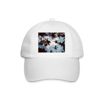 Perspective des palmiers tropicaux - Casquette classique - blanc/blanc - Devant