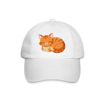 Chat adorable mignon - Casquette classique - blanc/blanc - Devant