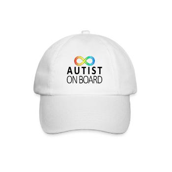Autiste à bord : autocollants sur la neurodiversité - Casquette classique - blanc/blanc - Devant