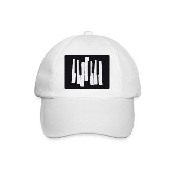 Touches abstraites de piano – Design moderne - Casquette classique - blanc/blanc - Devant