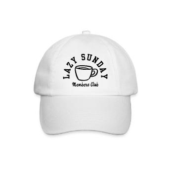 Édition des amateurs de café du club des membres du dimanche paresseux - Casquette classique - blanc/blanc - Devant