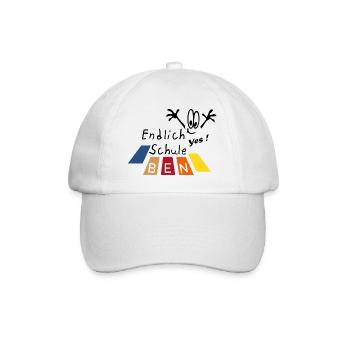 endlich Schule Ben - Baseballkappe - Weiß/Weiß - Vorne