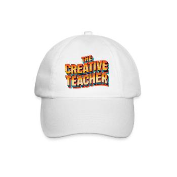 Kreative Lehrerin Teacher Bunt Geschenk - Baseballkappe - Weiß/Weiß - Vorne
