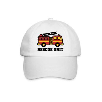 Feuerwehrauto Logo - Baseballkappe - Weiß/Weiß - Vorne