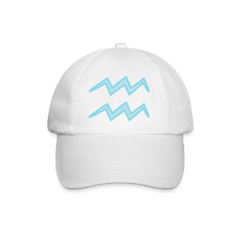 Wassermann Tierkreiszeichen Pastellblau - Baseballkappe - Weiß/Weiß - Vorne