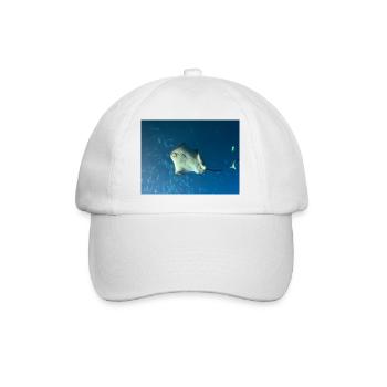 Deep Sea Manta in the Blue Ocean - Baseball Cap - white/white - Front