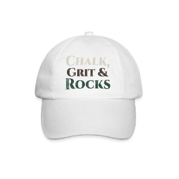 Chalk Grit & Rocks Motif - Baseball Cap - white/white - Front
