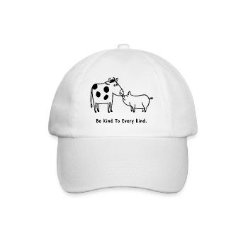 Soyez gentil avec chaque cochon végan gentil - Casquette classique - blanc/blanc - Devant