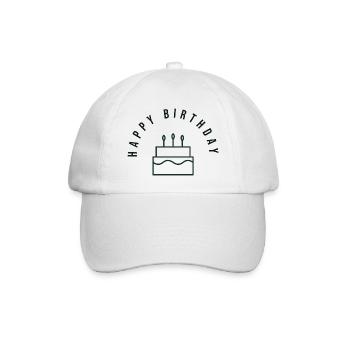 HAPPY BIRTHDAY. HAPPY BIRTHDAY. ANNIVERSARY. - Baseball Cap - white/white - Front
