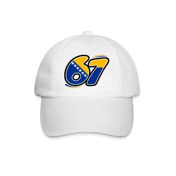 67 Bosnia Edition - Baseball Cap - white/white - Front