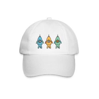 3_ROCKETS - Baseball Cap - white/white - Front