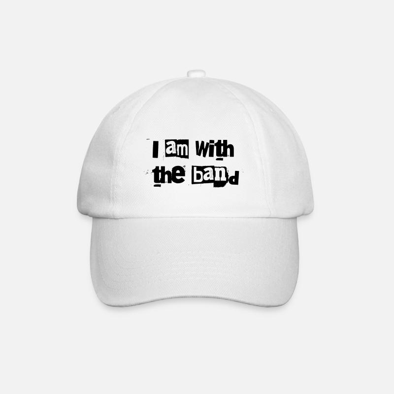 I am with the band - Baseballkappe - Weiß/Weiß
