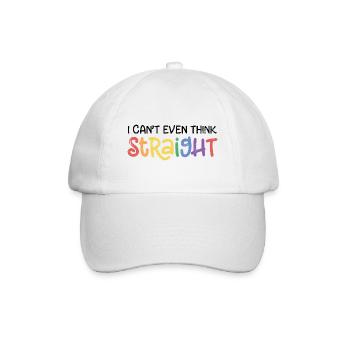 DON'T THINK CLEARLY LGBT LOVE SAYING MOTIF GIFT - Baseball Cap - white/white - Front