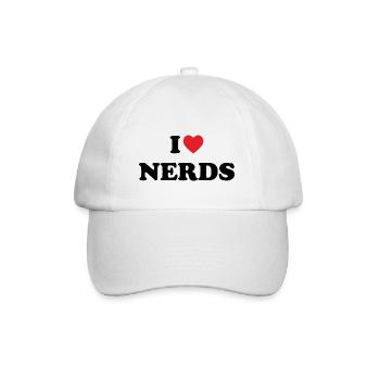 "I love nerds" // Trending Designs - Baseball Cap - white/white - Front