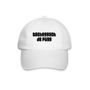 tscheggsch de Pögg Schweizerdeutsch - Baseballkappe - Weiß/Weiß - Vorne