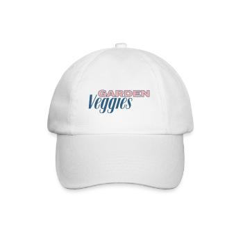 Garden Veggies lettering - Baseball Cap - white/white - Front