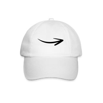 Arrow drawing sketch black - Baseball Cap - white/white - Front