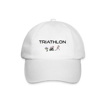 Triathlon Triathlete - Baseball Cap - white/white - Front