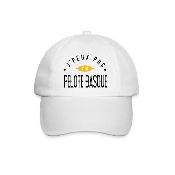 Je peux pas j'ai PELOTE BASQUE - Casquette classique - blanc/blanc - Devant