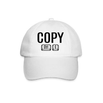 Papa maman enfant bébé idée cadeau de naissance copier coller - Casquette classique - blanc/blanc - Devant