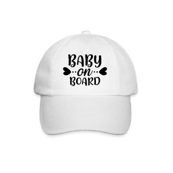 Bébé à bord 01 - Casquette classique - blanc/blanc - Devant