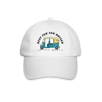 Drôle de conception de pousse-pousse, meilleur pilote de tuk tuk. - Casquette classique - blanc/blanc - Devant