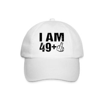 I on the 49+ 50th birthday Humor 50 years - Baseball Cap - white/white - Front