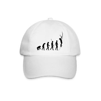 Évolution humaine, escalade sur glace, grimpeurs sur glace - Casquette classique - blanc/blanc - Devant