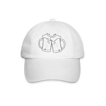 Fête de dessin de bière Célébrez le noir - Casquette classique - blanc/blanc - Devant