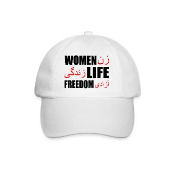 Women life freedom - Baseballkappe - Weiß/Weiß - Vorne