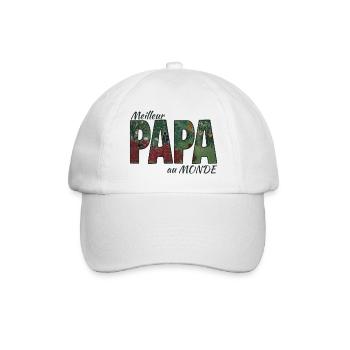 Meilleur PAPA au Monde fête des pères homme Noël - Casquette classique - blanc/blanc - Devant