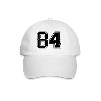 84 - Baseball Cap - white/white - Front