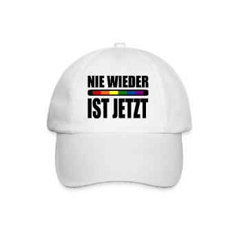 Nie wieder ist jetzt - Baseballkappe - Weiß/Weiß - Vorne