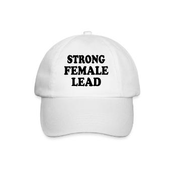 Strong female lead - Baseball Cap - white/white - Front