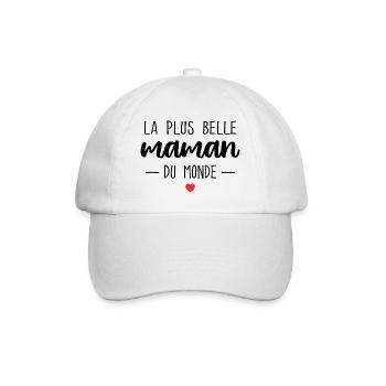 The World's Most Beautiful Mom Gift - Baseball Cap - white/white - Front