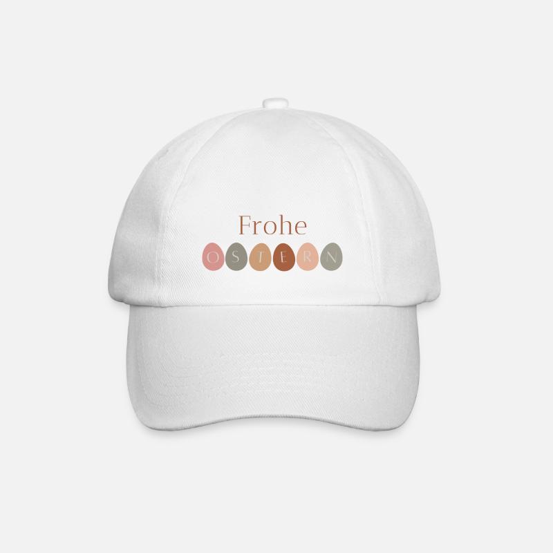 Frohe Ostern - Baseballkappe - Weiß/Weiß
