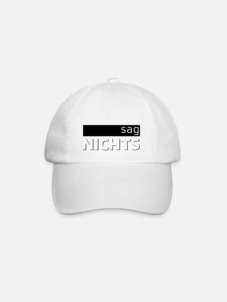 sag NICHTS - Baseballkappe - Weiß/Weiß