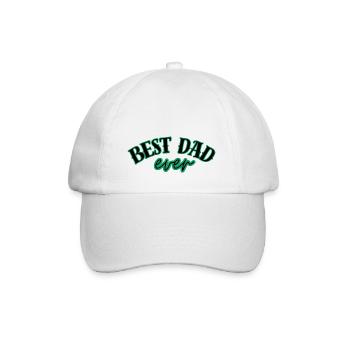 Bester Vater aller Zeiten - Baseballkappe - Weiß/Weiß - Vorne