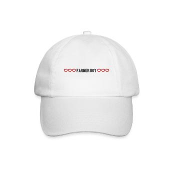 Fermier garçon coeur amour - Casquette classique - blanc/blanc - Devant